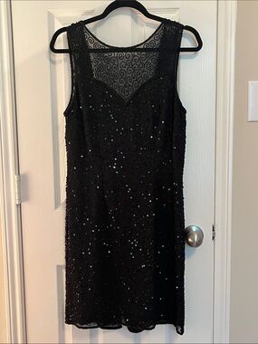 Sean Collection Vintage Silk Beaded Sequin Dress